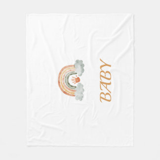 Cobertor De Velo Terna Tone Watercolor Boho Rainbow "Baby"