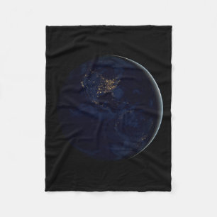 Cobertor De Velo Terra De cheio À Noite Com Luzes Da Cidade Das Amé