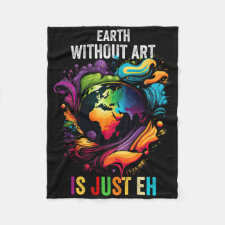 Cobertor De Velo Terra Sem Arte É Apenas Um Artista De Pintura Pun 