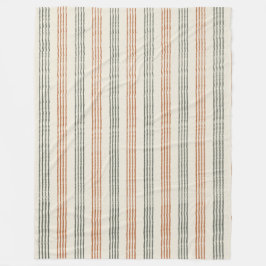 Cobertor De Velo Terracotta Sage Modern Minimalist Stripe Boho