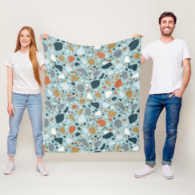 Cobertor De Velo Terrazzo Em Azul (In Situ)