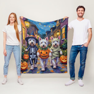 Cobertor De Velo Terrier Branco do West Highland em Fantasias de Ha