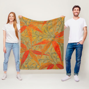 Cobertor De Velo Terthy Bamboo Art Vintage Impressão Orange
