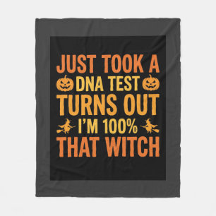 Cobertor De Velo Teste de DNA de Bruxa de Halloween Design Engraçad