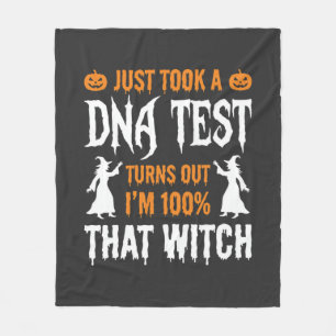 Cobertor De Velo Teste de DNA de Bruxa Engraçado de Halloween Gráfi