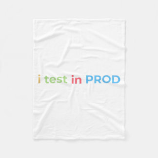 Cobertor De Velo Teste em Prod Código Divertido Humor Piada Engenhe