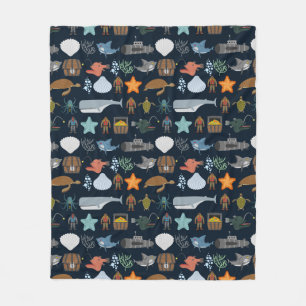 Cobertor De Velo Teste padrão 1 dos habitantes do oceano