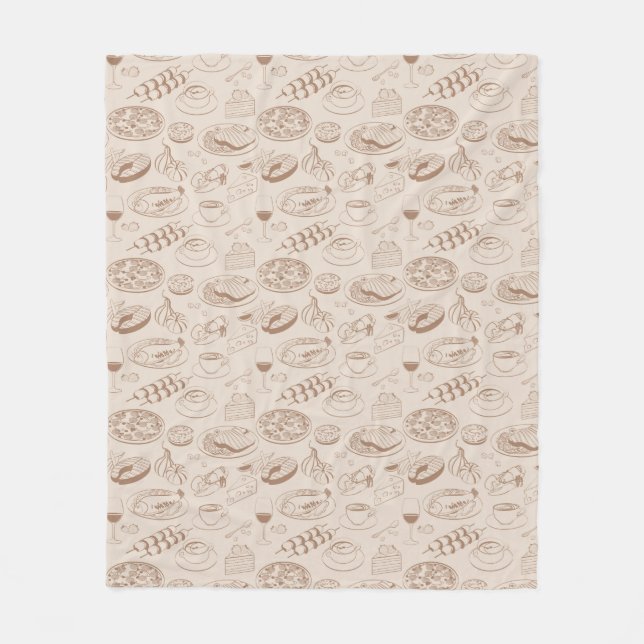 Cobertor De Velo Teste padrão 3 da comida (Frente)