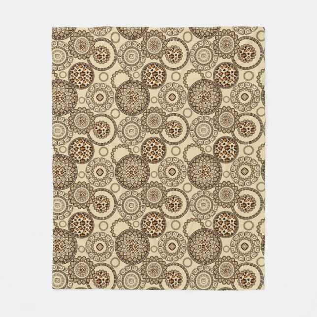 Cobertor De Velo Teste padrão africano 3 da pele da chita (Frente)