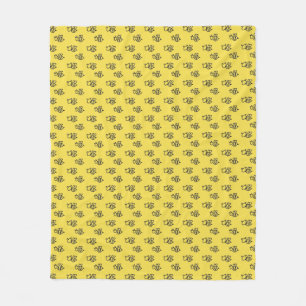Cobertor De Velo Teste padrão amarelo das abelhas do verão