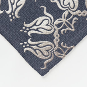 Cobertor De Velo teste padrão azul floral do estilo barroco