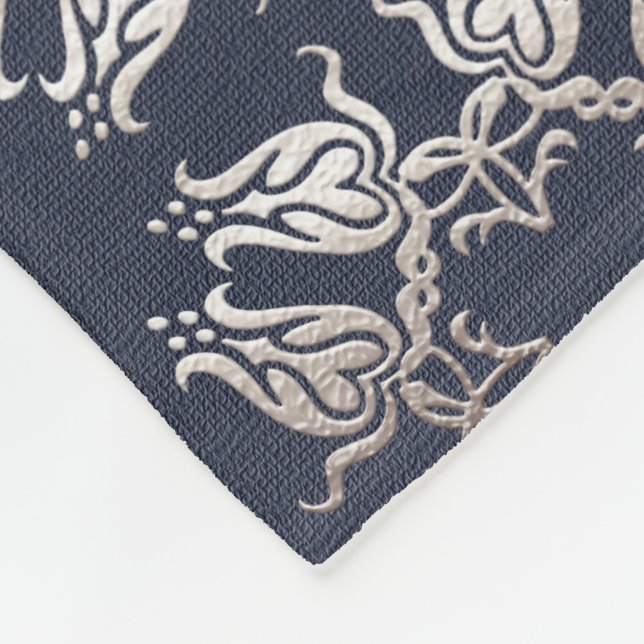 Cobertor De Velo teste padrão azul floral do estilo barroco (Quina)