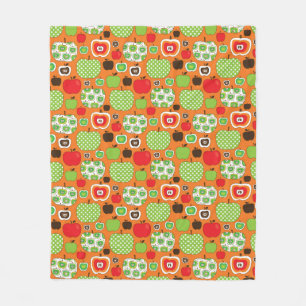 Cobertor De Velo Teste padrão bonito da ilustração da maçã