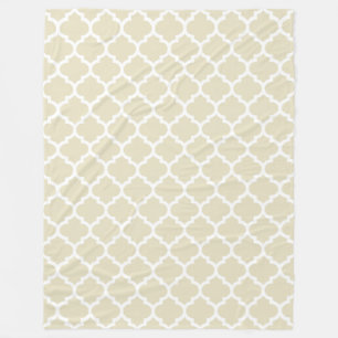Cobertor De Velo Teste padrão branco bege #5 de Quatrefoil do