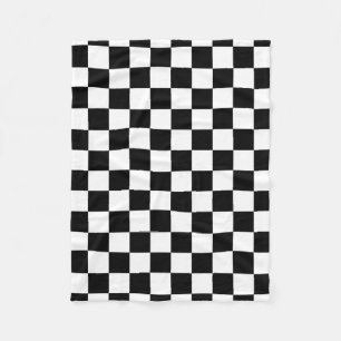 Cobertor De Velo Teste padrão checkered preto e branco