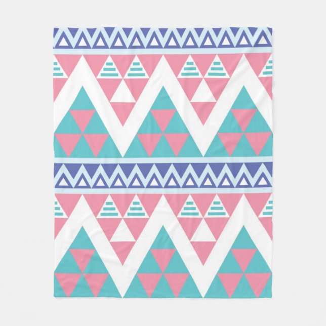 Cobertor De Velo Teste padrão colorido asteca tribal (Frente)
