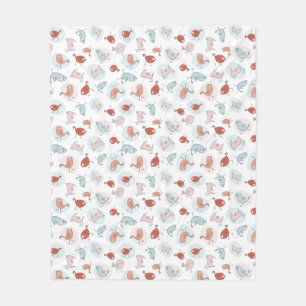 Cobertor De Velo teste padrão com pássaros dos desenhos animados