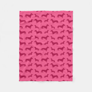 Cobertor De Velo Teste padrão cor-de-rosa bonito do dachshund