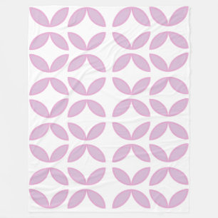 Cobertor De Velo Teste padrão cor-de-rosa e branco dos círculos e