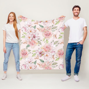Cobertor De Velo Teste padrão cor-de-rosa macio bonito dos rosas d