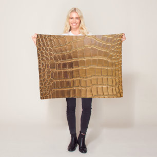 Cobertor De Velo Teste padrão da pele animal do couro do crocodilo