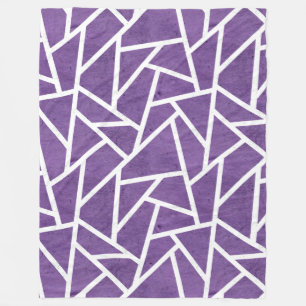 Cobertor De Velo Teste padrão de mosaico roxo e branco