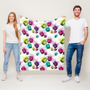 Cobertor De Velo Teste padrão de néon do verniz para as unhas