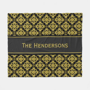 Cobertor De Velo Teste padrão feito sob encomenda do ouro do preto