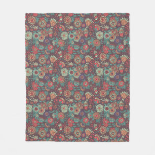 Cobertor De Velo Teste padrão floral colorido no estilo dos