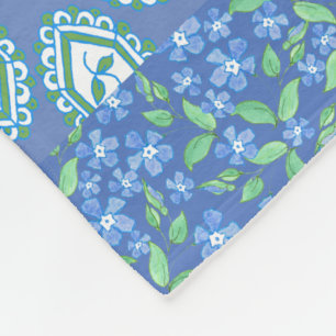 Cobertor De Velo Teste padrão floral dos retalhos do falso de Boho