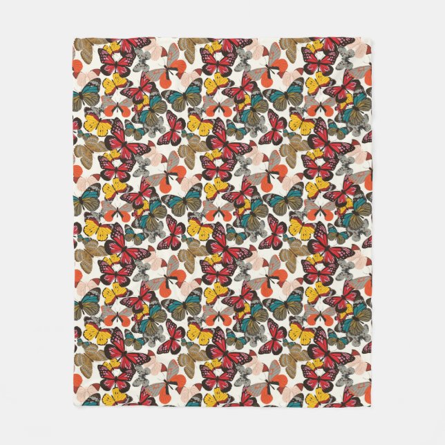 Cobertor De Velo Teste padrão floral retro 2 (Frente)