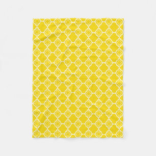 Cobertor De Velo Teste padrão geométrico amarelo de Quatrefoil