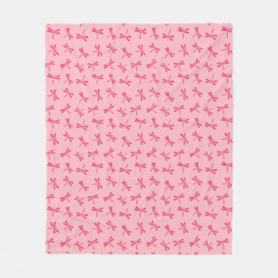 Cobertor De Velo Teste padrão japonês da libélula, rosa coral cl