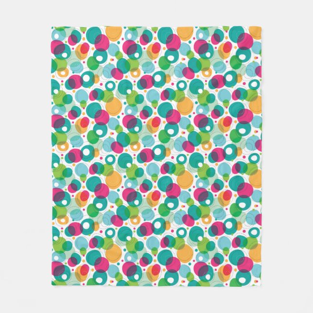 Cobertor De Velo Teste padrão redondo dos miúdos das bolhas (Frente)
