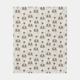 Cobertor De Velo Teste padrão retro para o homem