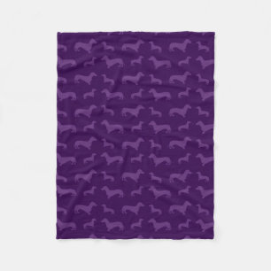 Cobertor De Velo Teste padrão roxo bonito do dachshund