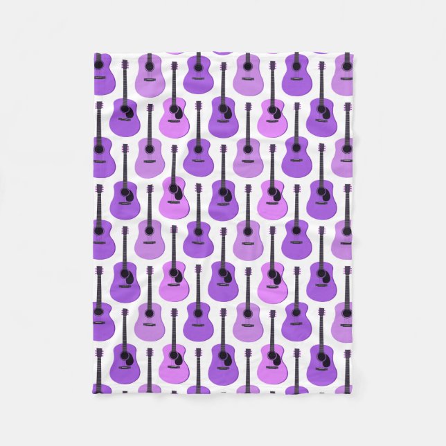 Cobertor De Velo Teste padrão roxo das guitarra acústicas (Frente)