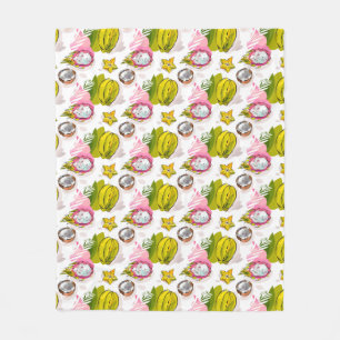 Cobertor De Velo Teste padrão Textured carta branca da fruta