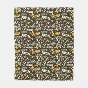 Cobertor De Velo Teste padrão tirado mão do amor