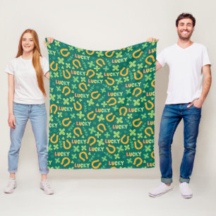 Cobertor De Velo Teste padrão verde AFORTUNADO irlandês