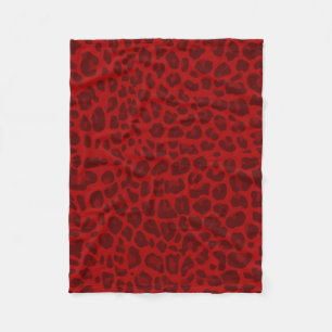 Cobertor De Velo Teste padrão vermelho do impressão do leopardo