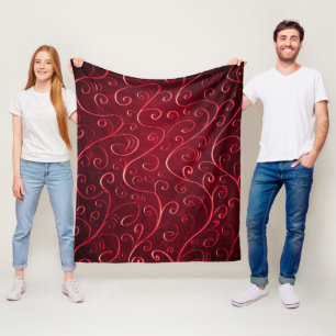 Cobertor De Velo Teste padrão vermelho Textured elegante lunático