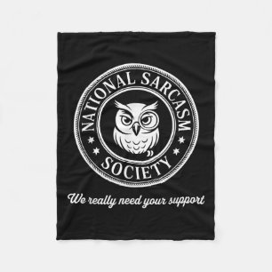 Cobertor De Velo Testemunha da Sociedade Funny Owl Sarcasm Citando