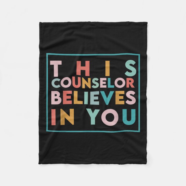 Cobertor De Velo Testing Day Motivational This Counselor Believes I (Frente)