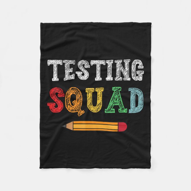 Cobertor De Velo Testing Squad Costume Test Day Teacher Student Fun (Frente)