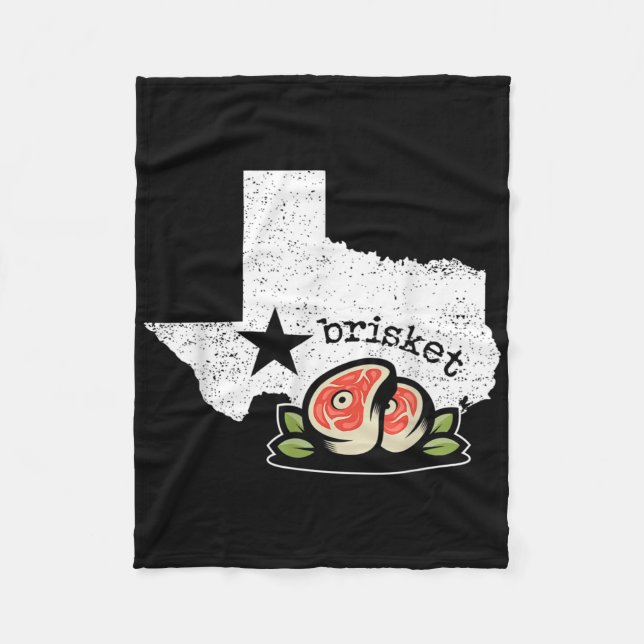 Cobertor De Velo Texas Brisket Home State Love Funny Barbecue (Frente)