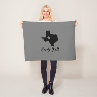 Cobertor De Velo Texas Map Lone Star State Howdy Y