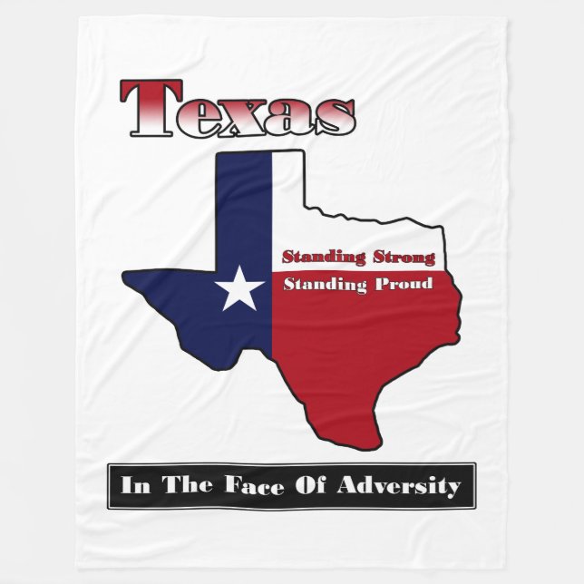 Cobertor De Velo Texas Standong Strong (Frente)