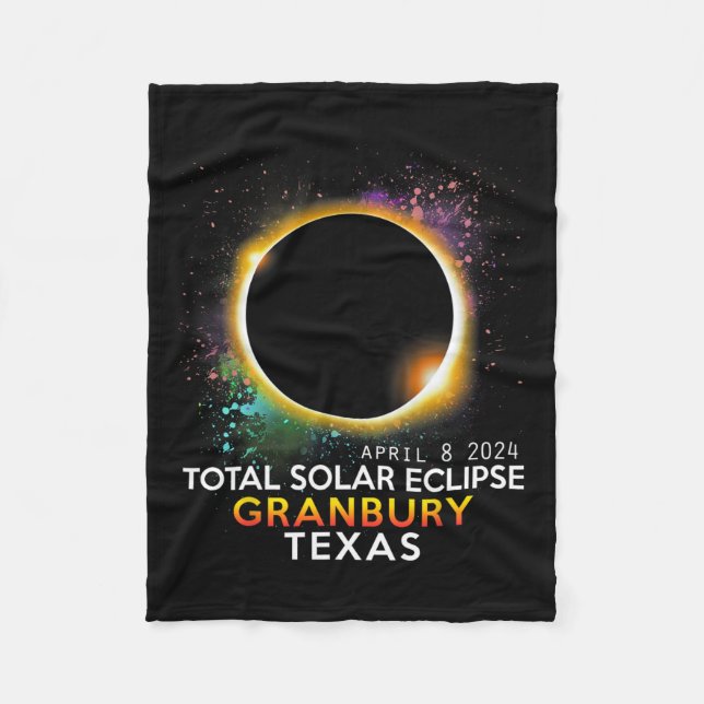 Cobertor De Velo Texas Totality Total Solar Eclipse 8 de abril de 2 (Frente)