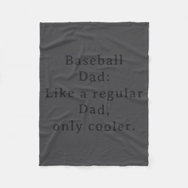 Cobertor De Velo Text Funny Dad Baseball  (Frente)